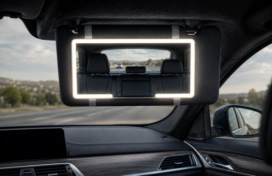 HD LED Car Sun Visor Makeup Mirror – USB Rechargeable